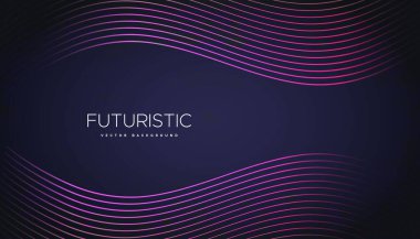 Fütürist Soyut Özgeçmiş. Parlak çizgiler pankartı.