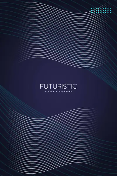 Fütürist Soyut Özgeçmiş. Parlak çizgiler pankartı.