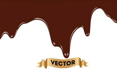 Çikolata şeklinde damlayan vektör çikolata