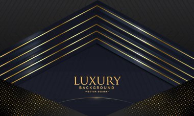 Altın çizgiler ve altın elementlerle altın lüks arka plan. vektör tasarım elemanları