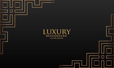 Soyut geometrik çizgiler, vektör, illüstrasyon içeren lüks altın arkaplan