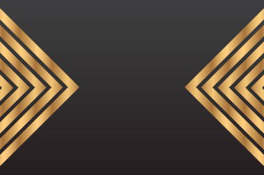 siyah ve altın geometrik soyut arkaplan. Web, pankart, arkaplan, kart, sunum için modern tasarım