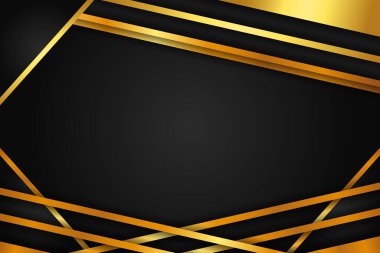 altın sancak arkaplan vektörü illüstrasyon modern stil altın ve siyah