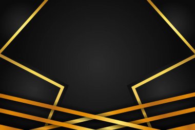 Arka plan Altın çizgili. Vektör çizim