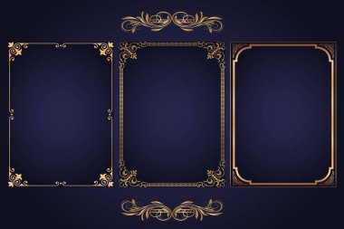 Vektör vintage çerçeveler ve kenarlıklar