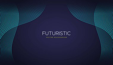 Fütürist teknoloji geçmişi. Dijital arkaplanda soyut geometrik şekilli vektör şablonu