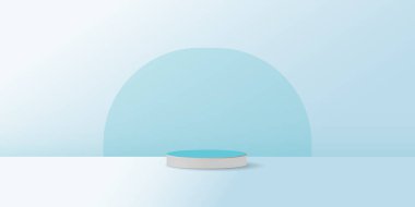 Ürün sunumu için soyut arkaplan, taklit podyumu. 3d hazırlayıcı