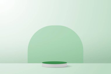 Ürün sunumu için podyumu olan 3d özet arkaplan oluşturma.