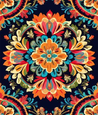 Tuhaf bitkiler ve çiçekler soyut vektör tasarımı.