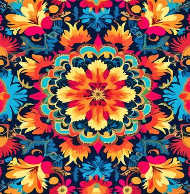 Tuhaf bitkiler ve çiçekler soyut vektör tasarımı.