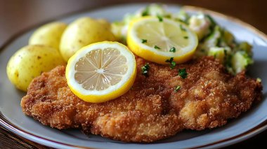 Avusturyalı Wiener Schnitzel ve dana pirzolası.