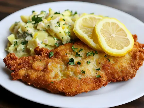 Avusturyalı Wiener Schnitzel ve dana pirzolası.