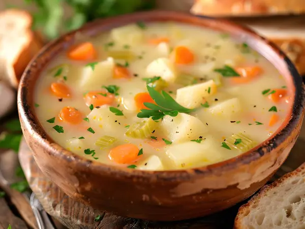 Geleneksel Alman patates çorbası.