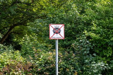 Izgarada ızgara yasak uyarısı.