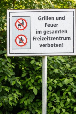 Izgarada ızgara yasak uyarısı.