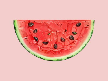 Suluboya vektörü karpuz dilimi çizimi