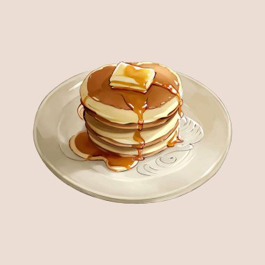 Su rengi gözleme illüstrasyonu