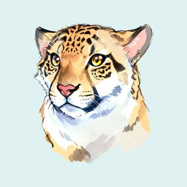 Su rengi vektörü Çita illüstrasyonu