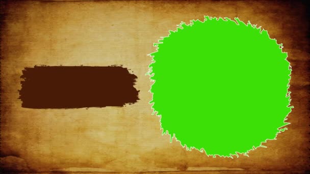Yeşil Ekran Fırça Vuruşu Çerçevesi Watercolor Arkaplan 124K Yeşil Ekran — Stok video