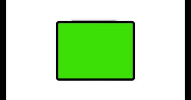 Modern aygıtlar: Yeşil ekranlı tablet bilgisayar. Model Canlandırması