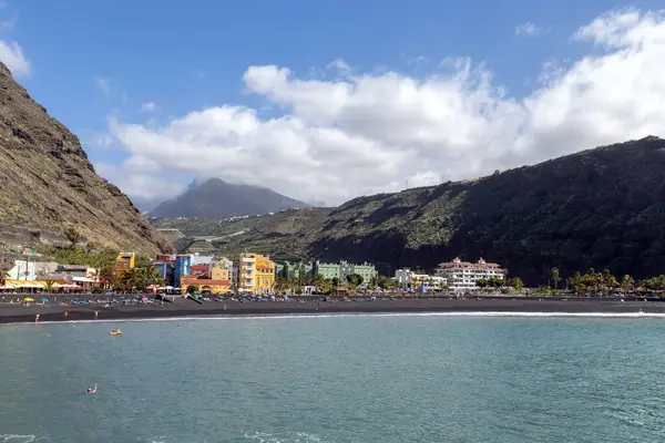 Staden Tazacorte Palmas Västkust Kanarieöarna Spanien — Stockfoto