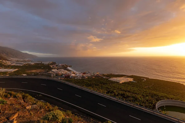 Utsikt Över Puerto Naos Solnedgången Palma Kanarieöarna Spanien — Stockfoto