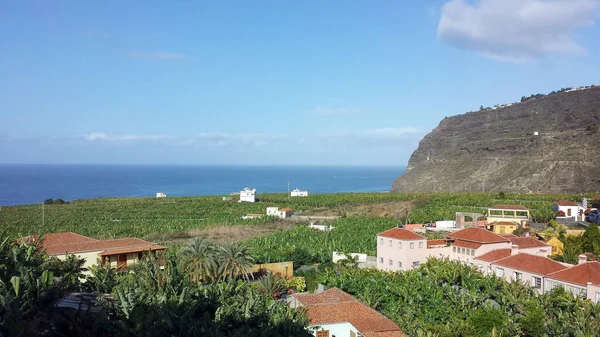 Staden Tazacorte Palmas Västkust Kanarieöarna Spanien — Stockfoto
