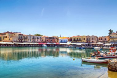 The port city of Rethymno on the island of Crete (Greece) clipart