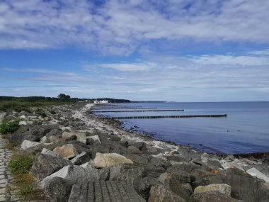 Almanya 'daki Baltık Denizi' nde sahil koruması (Rostock yakınlarındaki Brgerende)