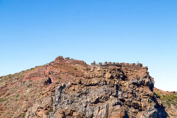 Stock image the viewpoint at Roque de los Muchachos, the highest point on La Palma (Spain), located within the Caldera de Taburiente, a UNESCO World Heritage site.