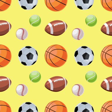 Düz teknikte farklı sınıflandırılmış toplarla kusursuz vektör deseni