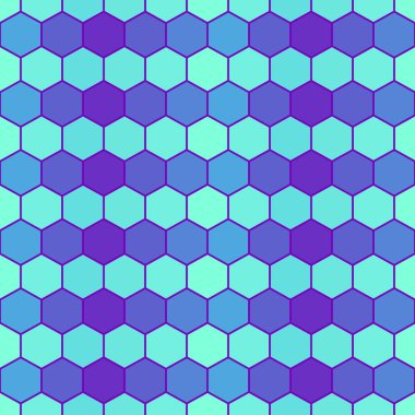 Altıgen fayanslar ve gradyan vektör çizimi ile geometrik dipsiz desen