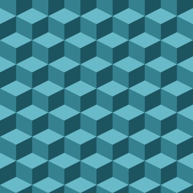 Mavi karolar dikişsiz geometrik desenle, tasarım için vektör çizimi