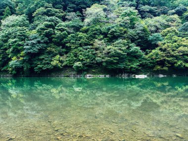 Nehirde yansıma, Kyoto, Japonya