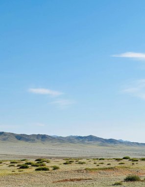 manzara ve mavi gökyüzü, Tov, Moğolistan