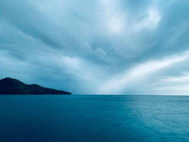 Deniz manzarası, doğa arka planı, gökyüzü, Büyük Set Resifi, Queensland, Avustralya