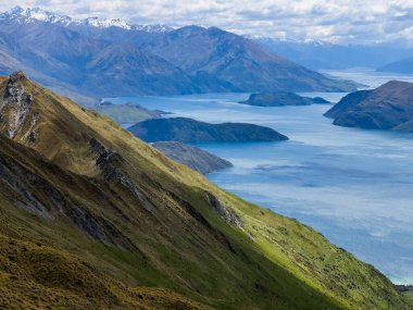Roy 's Peak Pisti' nden güzel manzara, Wanaka, Yeni Zelanda