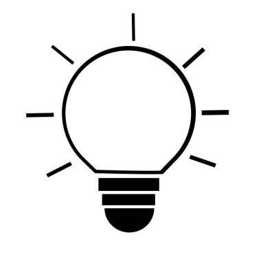 Ampul ve dolar vektör illüstrasyonu 