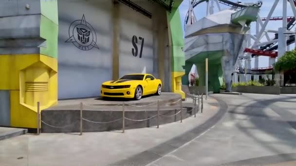 Singapur Leden 2023 Universal Studios Singapore Procházky Blízkosti Transformers Oblasti — Stock video