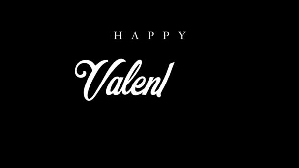 Ευτυχισμένη Ημέρα Του Αγίου Βαλεντίνου Animation Γιορτή Σχέδιο Κείμενο Bouncy — Αρχείο Βίντεο