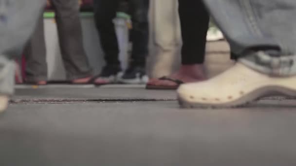 Foule Gens Yogyakarta Rue Malioboro Dans Week End Chargé Des — Video