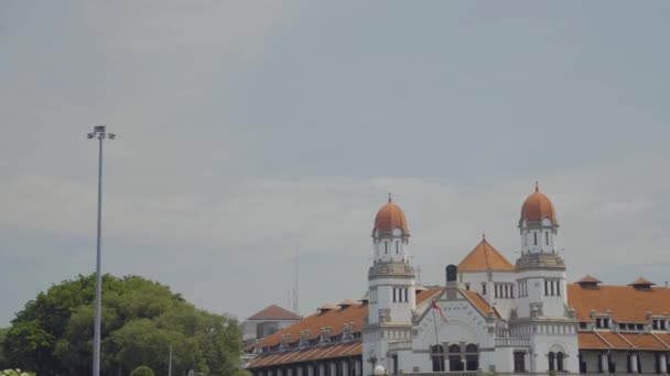 Semarang Indonesia Diciembre 2023 Viejo Edificio Lawang Sewu Encuentra Firmemente — Vídeo de stock