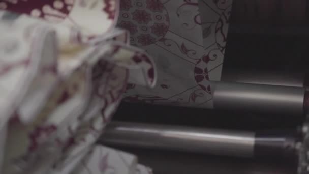 Machine Impression Batik Dans Usine Textile — Video