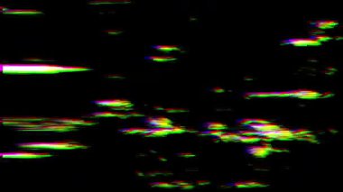 RGB dijital arıza gürültüsü. Yüksek hızlı döngü ile çok renkli arkaplan hatası