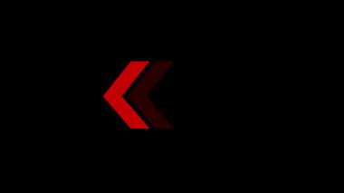 Kırmızı Sağ 'dan Sol Oka Bir Döngü Animasyonunda Kırpıyor. Animasyon Okları İmzası