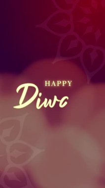 Creative hand drawn Diwali text animation with smooth motion and background bokeh particles, symbolizing joy and celebration.