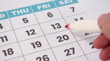 Pay Day Reminder On Calendar With Red Circle Mark On Date In Office Planning. 