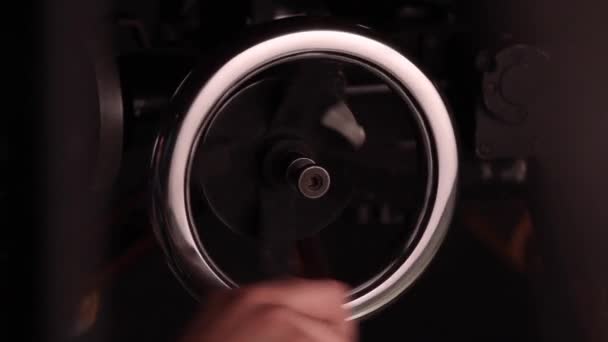High Precision Adjustment Mechanism Adjustment Wheel Operated — Stock Video
