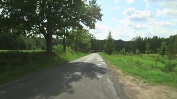 Güzel Bir Köy Yolu Boyunca Sür Manzaralı Kırsal Alanlarda Pürüzsüz — Stok video