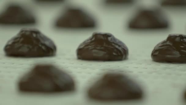 Statische Slow Motion Close Shot Van Verse Marshmallows Chocolade Een — Stockvideo